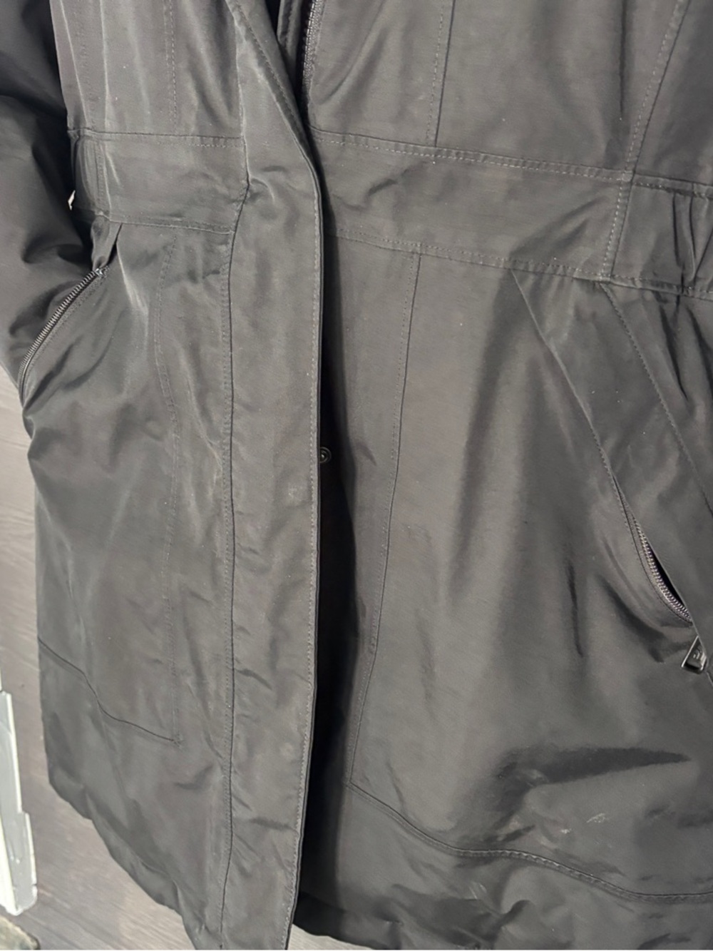 The North Face Women’s Arctic Parka ll Down 550 Size MEDIUM Black Hooded Hyvent - Picture 4 of 14